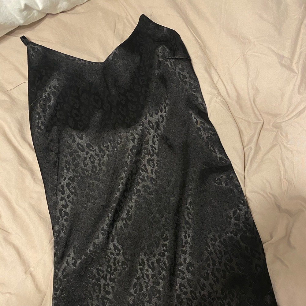 pacsun black cheetah mini dress